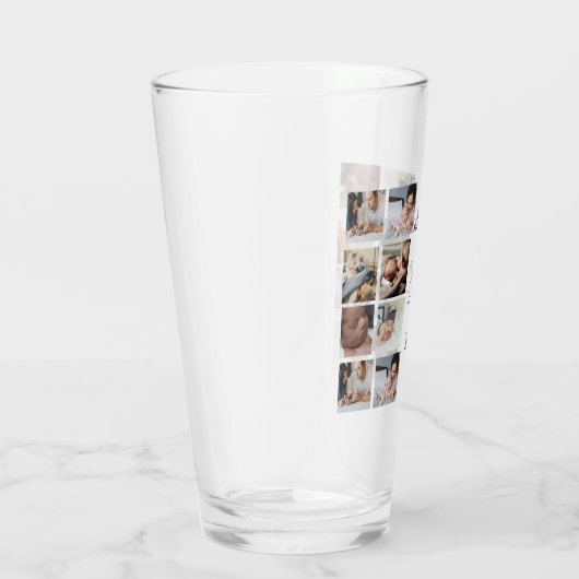 Gepersonaliseerde eerste Moederdag fotocollage Glas (Rechts)