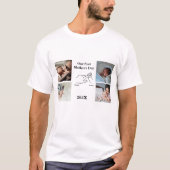 Gepersonaliseerde eerste Moederdag fotocollage T-shirt (Voorkant)