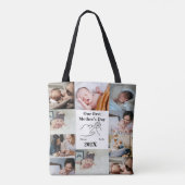 Gepersonaliseerde eerste Moederdag fotocollage Tote Bag (Achterkant)