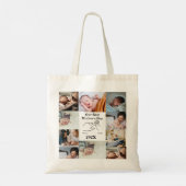 Gepersonaliseerde eerste Moederdag fotocollage Tote Bag (Achterkant)