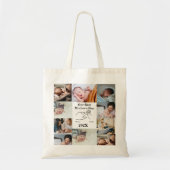 Gepersonaliseerde eerste Moederdag fotocollage Tote Bag (Voorkant)