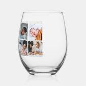 Gepersonaliseerde eerste Moederdag fotocollage Wijnglas Zonder Voet (Rechts)