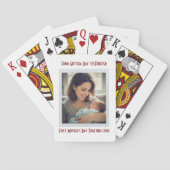 Gepersonaliseerde Eerste Moederdag Na Adoptie Pokerkaarten (Achterkant)