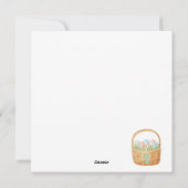 Gepersonaliseerde eerste paaskonijn, 1e paaskonijn feestdagenkaart (Achterkant)