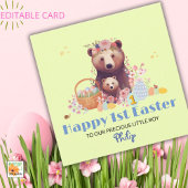 Gepersonaliseerde Eerste Pasen Kaart, 1e Pasen Bee Feestdagenkaart