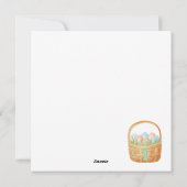 Gepersonaliseerde Eerste Pasen Kaart, 1e Pasen Bee Feestdagenkaart (Achterkant)