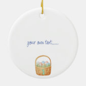 Gepersonaliseerde Eerste Pasen Keepsake GROEN Lam Keramisch Ornament (Achterkant)
