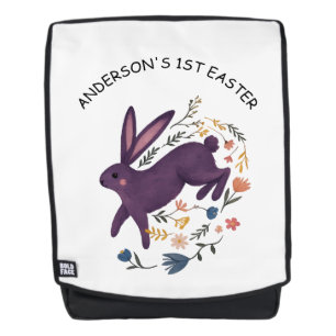 Gepersonaliseerde eerste Pasen mini tas met naam N