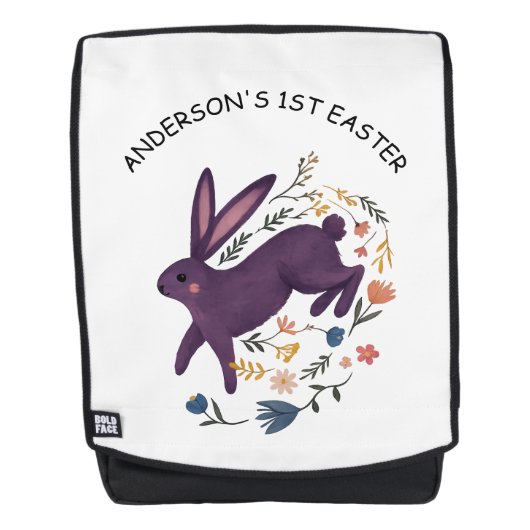 Gepersonaliseerde eerste Pasen mini tas met naam N (Voorkant)