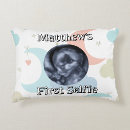 Gepersonaliseerde Eerste Selfie Echografie Foto & Accent Kussen