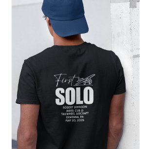 Gepersonaliseerde eerste solo vlucht PILOOT Vl T-shirt