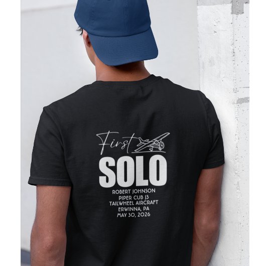 Gepersonaliseerde eerste solo vlucht | PILOOT | Vl T-shirt