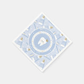 Gepersonaliseerde eerste tand papier servet (Hoek)