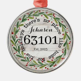 Gepersonaliseerde Eerste thuisversiering Metalen Ornament