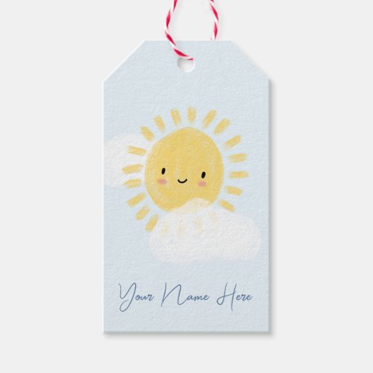 Gepersonaliseerde eerste verjaardag Baby shower zo Cadeaulabel (Voorkant)