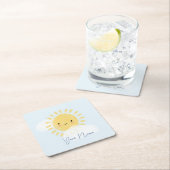 Gepersonaliseerde eerste verjaardag Baby shower zo Kartonnen Onderzetters (Insitu)