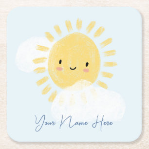 Gepersonaliseerde eerste verjaardag Baby shower zo Kartonnen Onderzetters