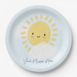 Gepersonaliseerde eerste verjaardag Baby shower zo Papieren Bordje