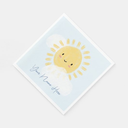 Gepersonaliseerde eerste verjaardag Baby shower zo Servet (Hoek)