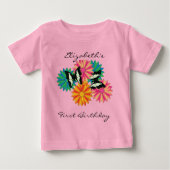 Gepersonaliseerde eerste verjaardag Butterflies (Voorkant)