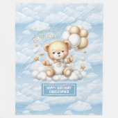 Gepersonaliseerde eerste verjaardag deken met tedd (Voorkant)