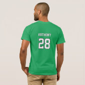 Gepersonaliseerde Eet Slaap Baseball T-shirt (Achterkant volledig)