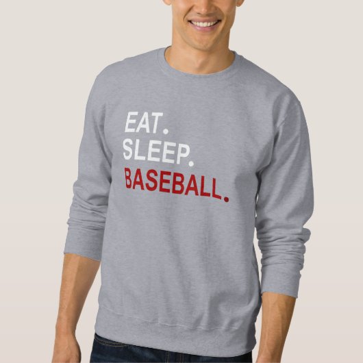 Gepersonaliseerde Eet Slaap Baseball Trui (Voorkant)