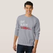 Gepersonaliseerde Eet Slaap Baseball Trui (Voorkant volledig)