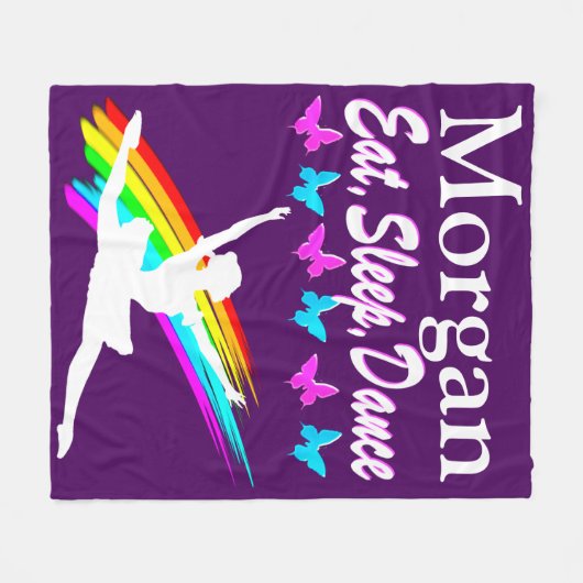 GEPERSONALISEERDE EET, SLAAP, DANS FLEECE DEKEN (Voorkant (Horizontaal))