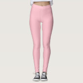 Gepersonaliseerde effen roze kleur leggings (Voorkant)