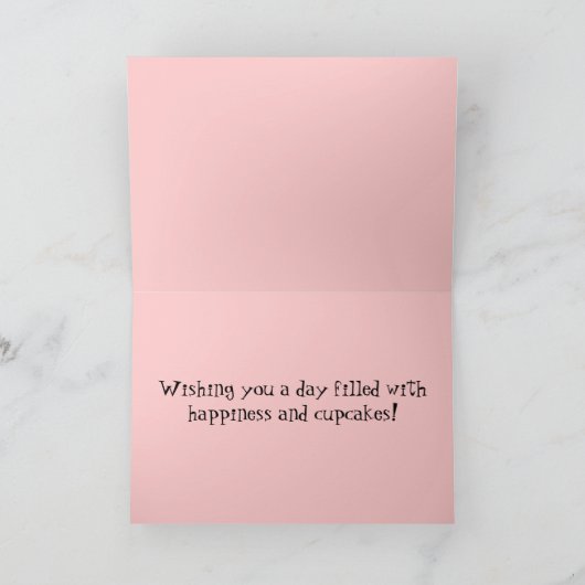 Gepersonaliseerde egel en cupcake kaart (Binnen)