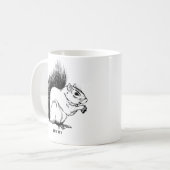 Gepersonaliseerde egel geïllustreerd wild koffiemok (Voorkant links)