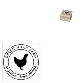 Gepersonaliseerde Eggs Business Chicken Logo Rubberstempel