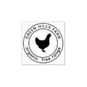 Gepersonaliseerde Eggs Business Chicken Logo Rubberstempel (Afrduk)