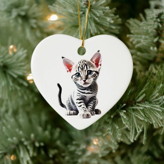 Gepersonaliseerde Egyptische Mau Kitten Keramisch Ornament (Boom)