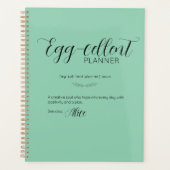 Gepersonaliseerde "Ei-cellent" Paashaas Planner (Voorkant)