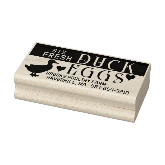 GEPERSONALISEERDE EI KARTON Verse Eend Eieren & Ha Rubberstempel (Stempel)