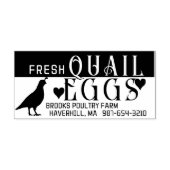 GEPERSONALISEERDE EI KARTON Verse Kwartel Eieren & Rubberstempel (Afrduk)