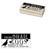 GEPERSONALISEERDE EI KARTON Verse Kwartel Eieren & Rubberstempel (Gestempeld)