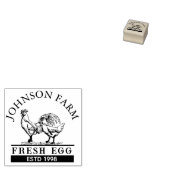 gepersonaliseerde ei-stempel voor kip rubberstempel (Gestempeld)