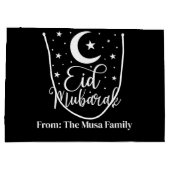 Gepersonaliseerde Eid Mubarak Moderne Eid Grote Ge Groot Cadeauzakje (Achterkant)