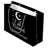 Gepersonaliseerde Eid Mubarak Moderne Eid Grote Ge Groot Cadeauzakje (Voorkant Gekanteld)