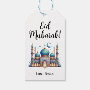 Gepersonaliseerde Eid Mubarak Moskee Gift Labels Cadeaulabel