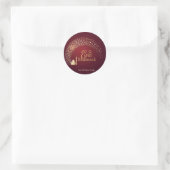 Gepersonaliseerde Eid Mubarak Moslim moderne Klass Ronde Sticker (Tas)