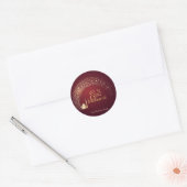 Gepersonaliseerde Eid Mubarak Moslim moderne Klass Ronde Sticker (Envelop)