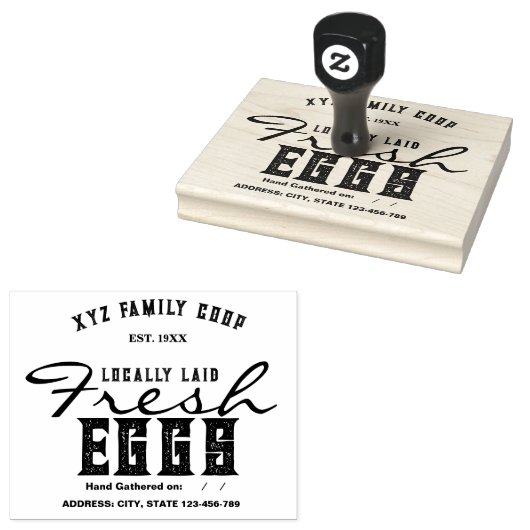  Gepersonaliseerde eierkartonstempel Rubberstempel (Gestempeld)