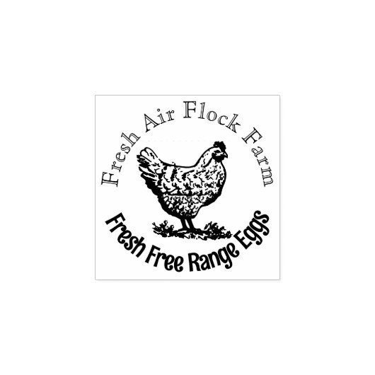 Gepersonaliseerde eierstempel rubberstempel (Afrduk)