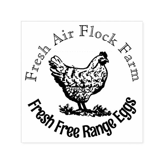 Gepersonaliseerde  eierstempel  zelfinktende stempel (Design)