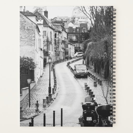 Gepersonaliseerde Eiffeltoren Parijs 2025 Planner (Achterkant)