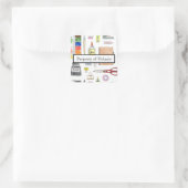 Gepersonaliseerde eigenschap van lijmverfvaartuige vierkante sticker (Tas)